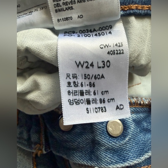 Levi’s 501 Curve High Rise straight Jeans in Lucid Dream Blue 24/30 - Picture 7 of 10